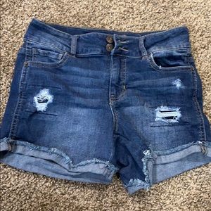 ripped denim shorts